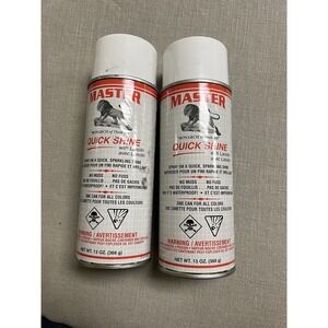 2 Master Quick w/Lanolin Shine Leather Shoe Boot Shine Spray - No Buff - 368 G